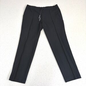 Armani Exchange‎ Black Textured Jogger Dress Pants Drawstring Waist Size 34 A|X